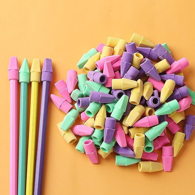 Mr. Pen- Pencil Erasers Toppers, 500 Pack, Vibrant Colors, Erasers for Pencil, Pencil Top Erasers