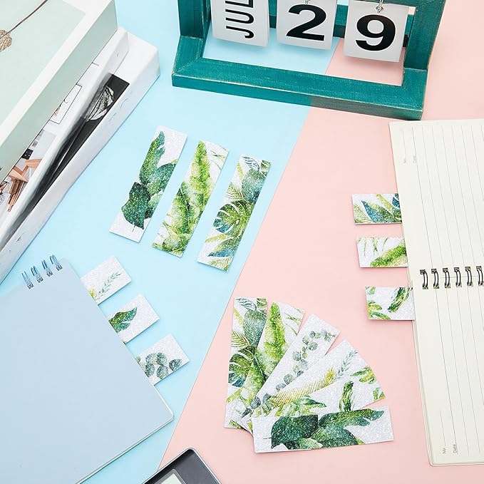 Gersoniel 36 Pcs Anxiety Sensory Stickers Strips Adhesive Textured Mental Health Calm Stickers Mindfulness Fidget Decals Stress Anxiety Relief Items for Therapy Office Desk(Leaves Style)