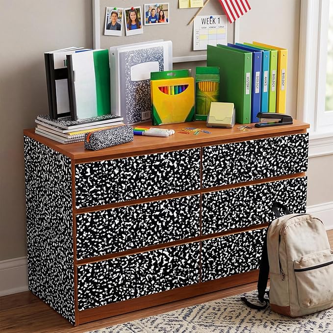 Ctosree 2 Roll Composition Lined Bulletin Board Paper 4x12ft/1.2x3.6m Non Woven Bulletin Background Wallpaper Fade Resistant Board Roll Decoration for Arts Crafts Office School Classroom(Black White)