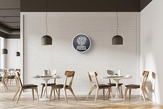 Better Office Products Round Magnetic Chalkboard with Wooden Frame for Office and Home, 18x18 inches with Mounting Hardware, 4-Piece Chalk Set, and Eraser Included (Whitewash)