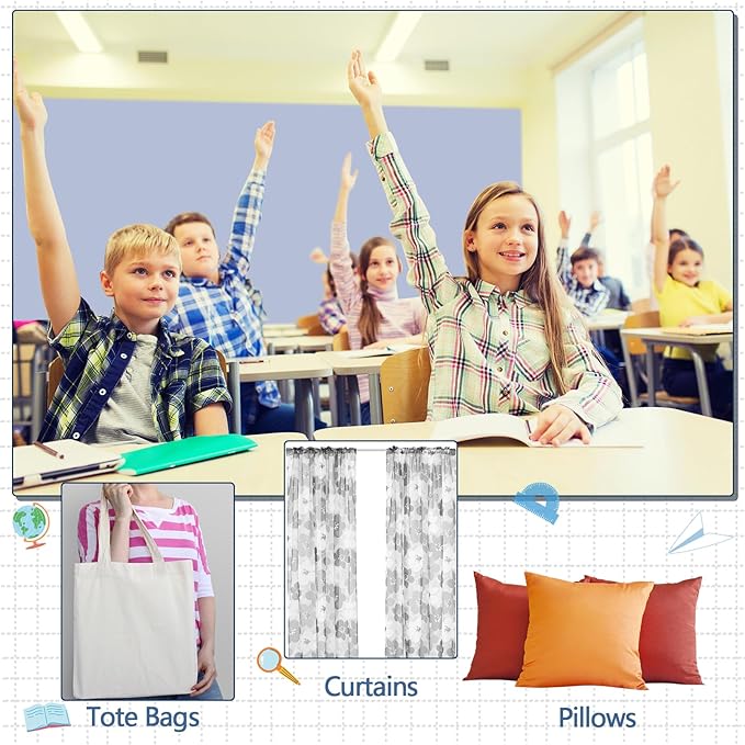 Mindsoft Bulletin Board Fabric 48 '' x 107 '' Class Fabric for Classroom Bulletin Board Decor, Pillows, Curtains, Crafts(Gray)
