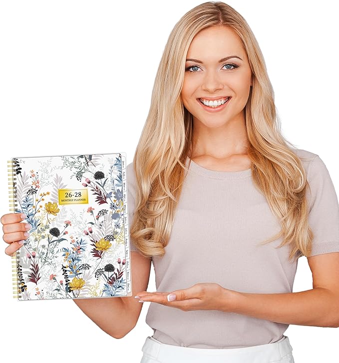 Monthly Planner 2026-2028, 36 Months Calendar Planner 2026-2028 from Jan 2026 – Dec 2028, 8.5'' x 11'' with Ruled Spread, Flexible Cover, Spiral Wirebound, Pocket, Coated Tabs, Notes & Habit Tracker