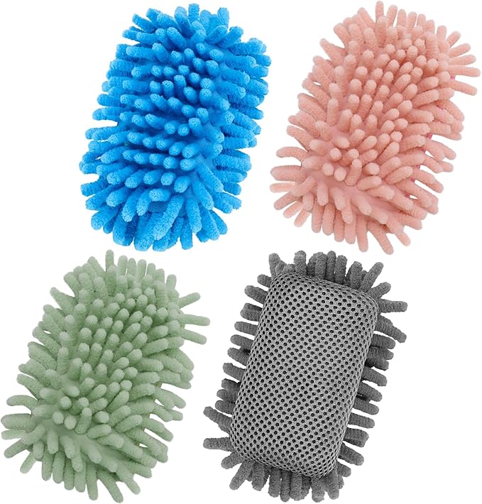 Jspupifip 12 Pcs Dry Erase Shag Eraser Microfiber Shag Whiteboard Eraser Magnetic Dry Erase Washable for Markers Chalk Home Classroom Office Supply, Blue Gray Light Pink Green