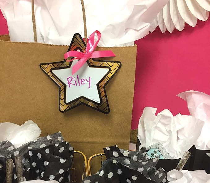 Carson Dellosa Sparkle and Shine 36-Piece Star Cutouts, Gold Foil Space Theme Bulletin Board Decorations for Labels, Cubbies, Locker Decorations, Posterboard, and Classroom Decor