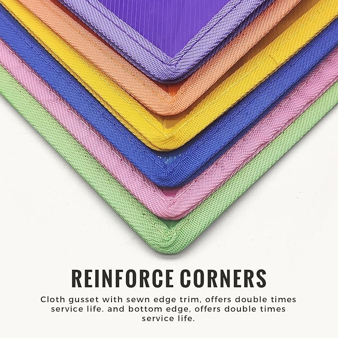 Plastic Expanding File Folder, Envelope Folders for Documents, Waterproof Transparent Expandable File Folder, Large Capacity, Fit Letter/A4 Size (Multicolor-6 Pack)