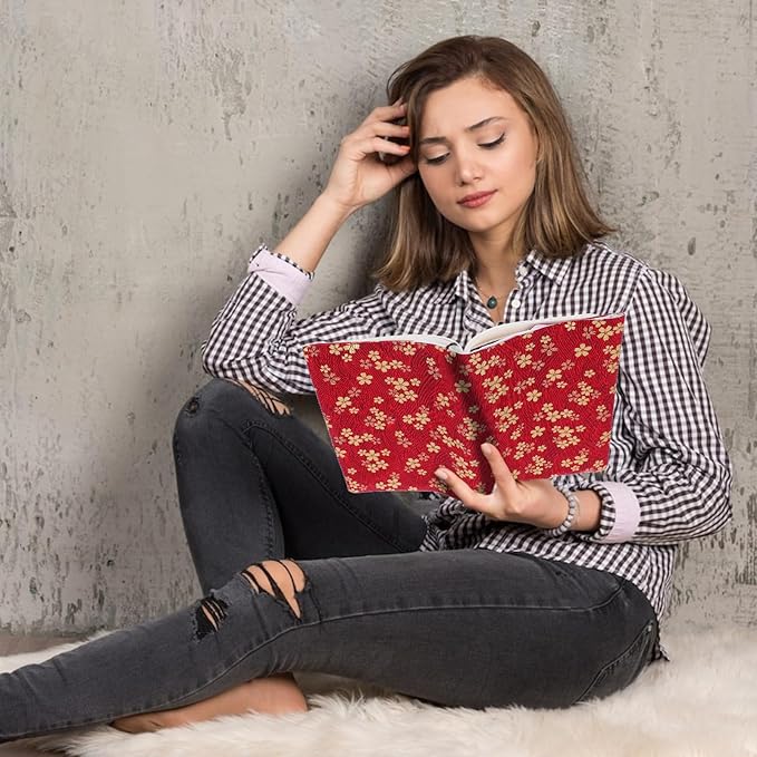 Book Covers for Paperbacks,Book Cover Protector Adjustable Fabric Fit A5 Size 5.5x8.2 Inch Paperbacks for Hardcover Softcover Novels Protection