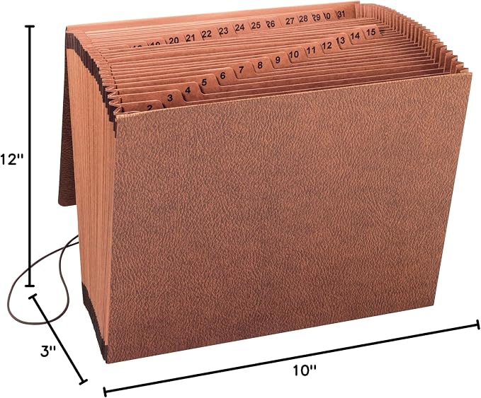 Sparco Business Source Flap Closure 1-31 Heavy-Duty Expand File, Brown