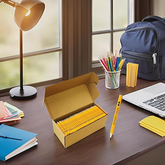 Golf Pencils, Half Pencil, 3.5" Mini Pencils, #2 HB Hexagon, Pre-sharpened, Back to school, 480 count.