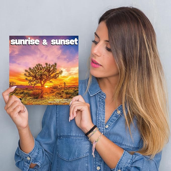 2026 Wall Calendar, Sunrise or Sunset Wall Calendars,2026 Monthly Calendars, Thick Glossy Paper, Organizing & Planning