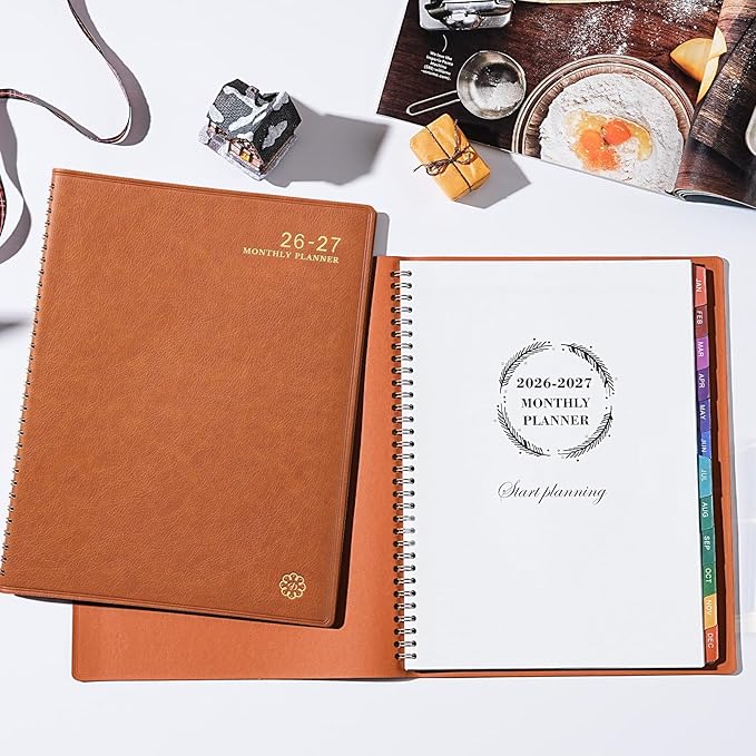 Monthly Planner 2026-2027 - 18 Months Planner 2026-2027 from July 2026 to December 2027, 8.86'' x 11.4'' with Coated Tabs, Inner Pocket