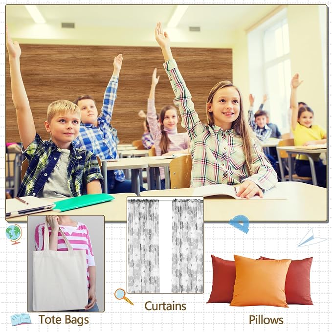 Mindsoft Bulletin Board Paper 48'' x 107'' Class Boards for Classroom Bulletin Boards Everyone is Welcome Classroom Board Decor Pillows Curtains Crafts(1 Pc,Wood Grain)