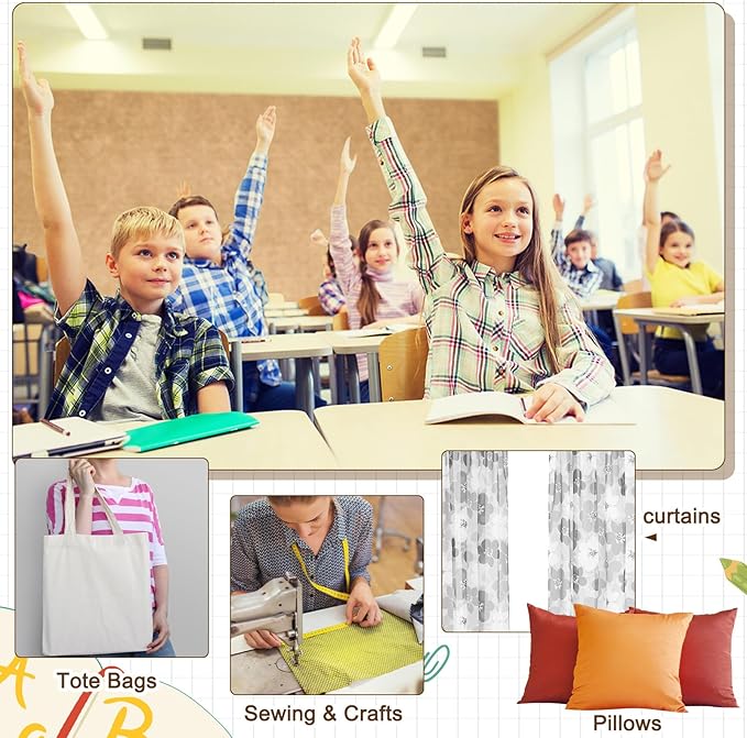 Mindsoft Bulletin Board Paper 48'' x 107'' Class Boards for Classroom Bulletin Boards Everyone is Welcome Classroom Board Decor Pillows Curtains Crafts(Burlap,1 Pc)