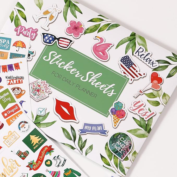Planner Stickers - Monthly Planner Stickers and Accessories 25 Pages 1500 + Stunning Functional and Colorful Designs, Calendar Sticker Includes Festival Theme Journal Sticker