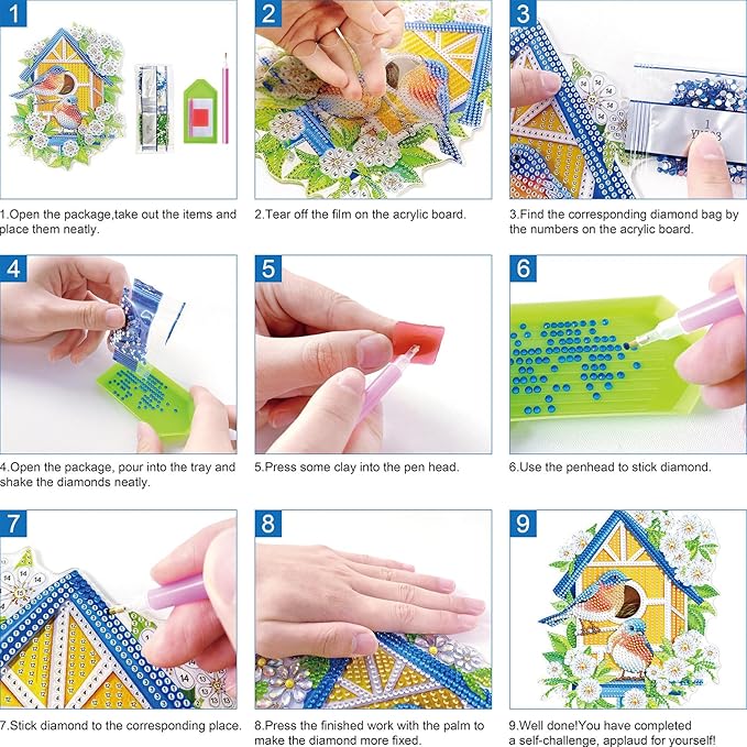 ARTopet 3Pcs DIY Diamond Art Painting Bookmarks with Colorful Butterfly Pendant PET Bookmark Ornament Double Sided Pattern Single Sided Diamond Book Marker Clip Gifts Tags-Butterfly02