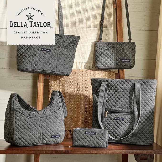 Bella Taylor Quilted Bible Cover for Women - Large Study Bible Case - Midnight Denim