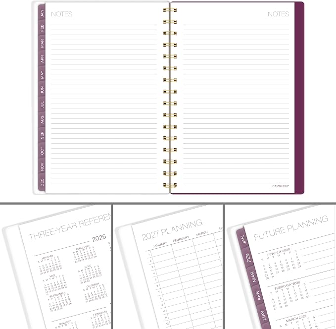 Mead Cambridge 2027 Planner, Weekly & Monthly, 5.5" x 8.5", Blush Blossom (1855-200-27)