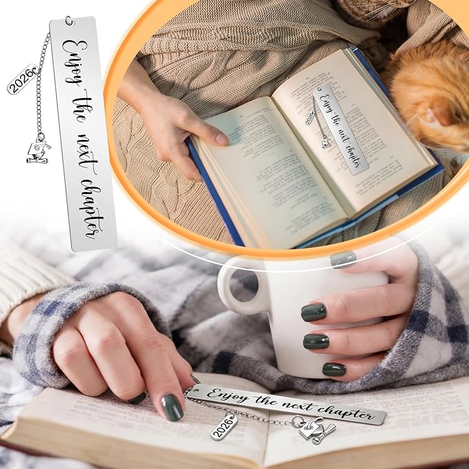 Ctosree 24 Pcs Graduation Bookmarks Bulk Class of 2026 Graduation Gifts Senior Bookmarks for Students Inspirational Grad Gifts High Middle Medical Nurse School 5th 8th Grade Party Favors