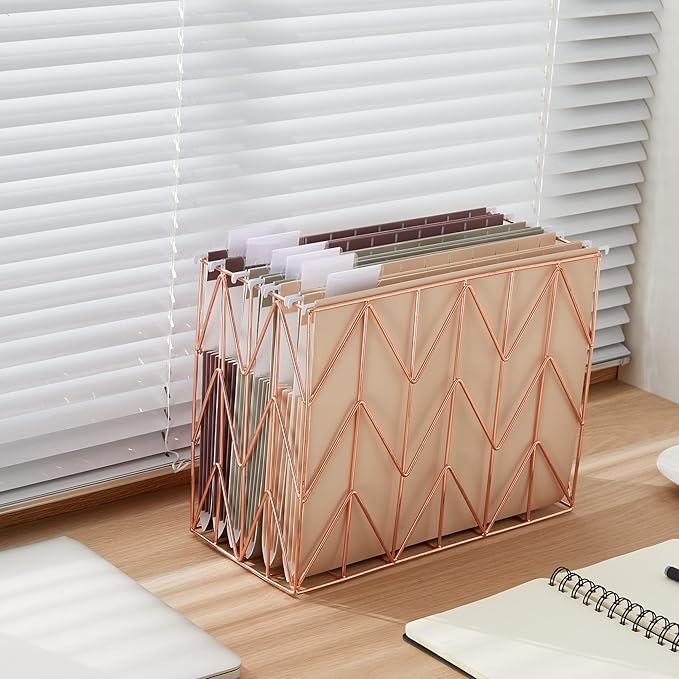 6 Pack Extra Capacity Hanging File Folders Letter Size Accordion Decorative File Folder Cute Colored Hanging Folder Organizer for Office Home with 1/5-Cut Adjustable Tabs, Selected Color Set 1