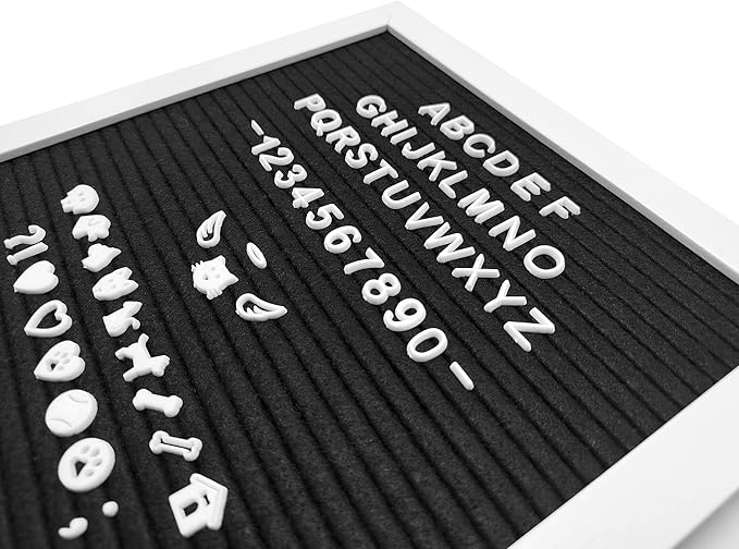 Letter Set Only - Pre-cut 0.5 Inch(1/2”) Tall White Letters 492pcs with Canvas Bag(No Board Included)