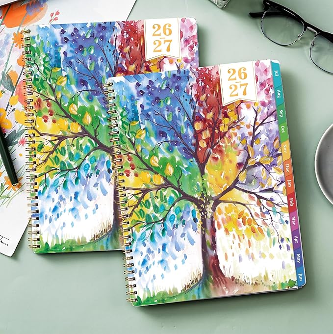 Planner 2026-2027 - Academic Planner 2026-2027 Weekly and Monthly, July 2026 - June 2027, 9" x 11", with Colorful Coated Tabs, Reference Calendar