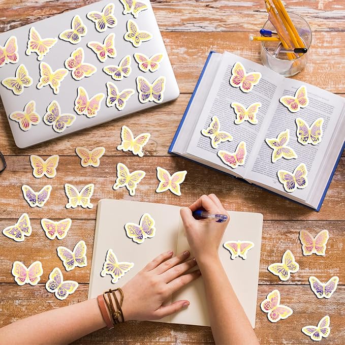 TaoBary 40 Pieces Butterfly Magnetic Bookmarks Cute Magnet Page Markers Bulk Foldable Page Clips for School Students Teachers, Book Lovers, Classroom Gifts, Women Office Reading(Novel)