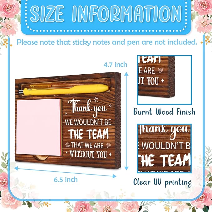 Team Gifts for Employees Team,Thank You Gift for Teammate Coworkers,Office Teamwork Gifts Team Appreciation Gifts Bulk for Colleague, We Wouldn't Be The Team, Desk Retro Note Pad Holder VN339