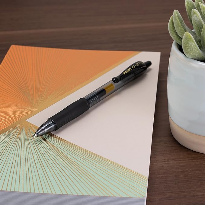 PILOT G2 Premium Gel Pens, Black Pens, Bold Point 1 mm, 4 Black, (Pack of 2)