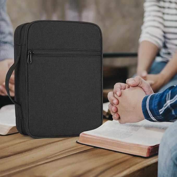 Bible Covers - Stylish Bible Covers - Bible Case with Durable Handle and Strap - Bible Bag Journal Case - Bible Carrying Book Church Bag Case Gift for Mother Lady Women Men