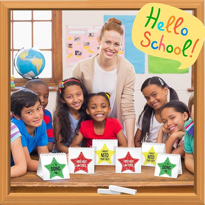 36 Pcs I Need Help Mini Flip Charts Star Classroom Management Need Tools Behavior Self Assessment Cards for Teachers School Educational and Learning Activities Supplies(Classic Style)