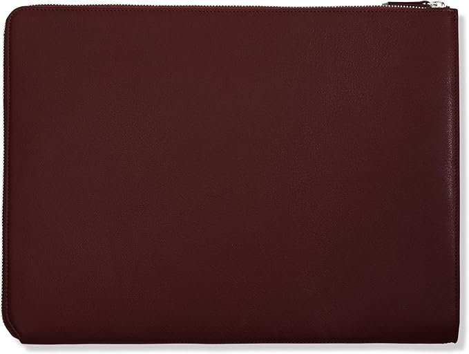 Leatherology Bordeaux Gusseted Document and Laptop Holder – Full Grain Leather Case for 13" & 15" Laptops with Expanding Pocket, Pen Slot & Microsuede Lining