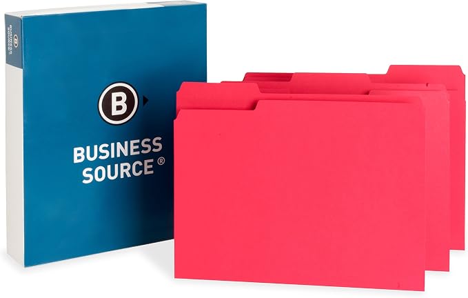 BSN65776 - Business Source Color-Coding Top Tab File Folder