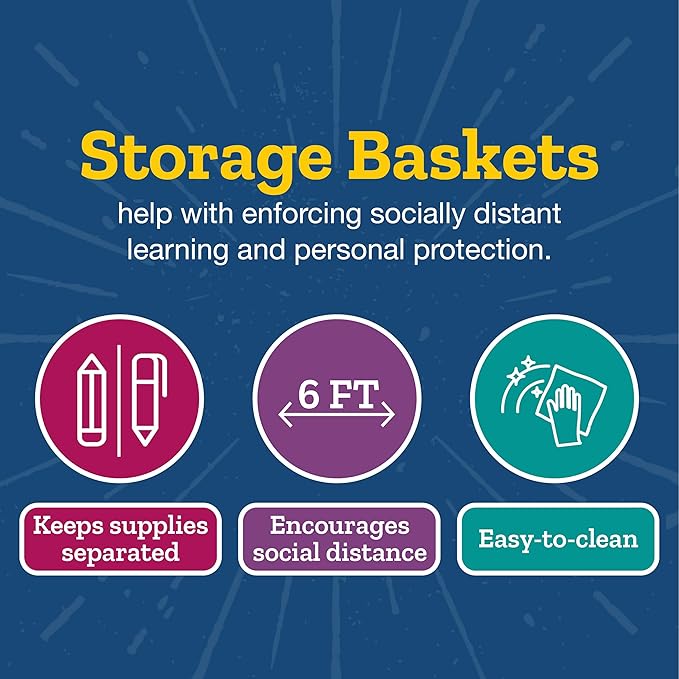 Really Good Stuff Group-6 Color Storage Bags - Set of 12