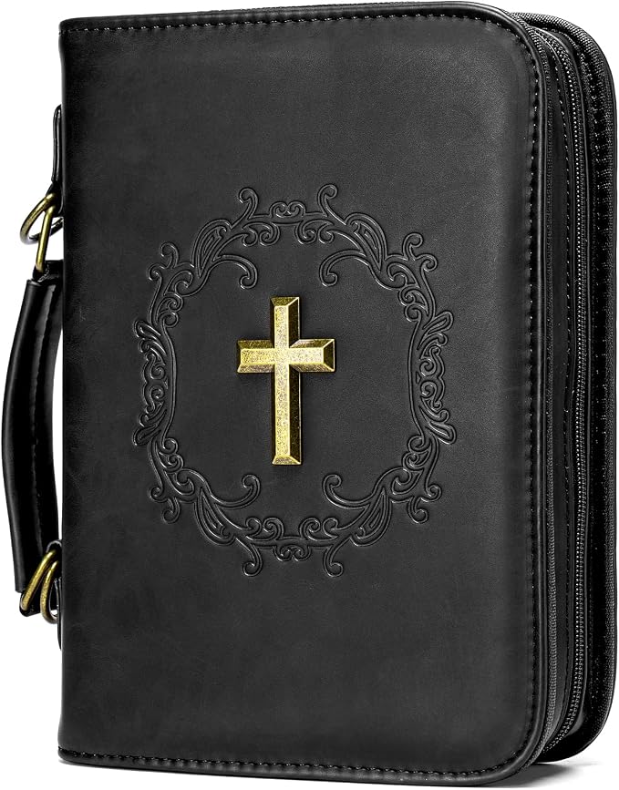 Large Bible Cover Case Church Bag with Detachable Shoulder Strap