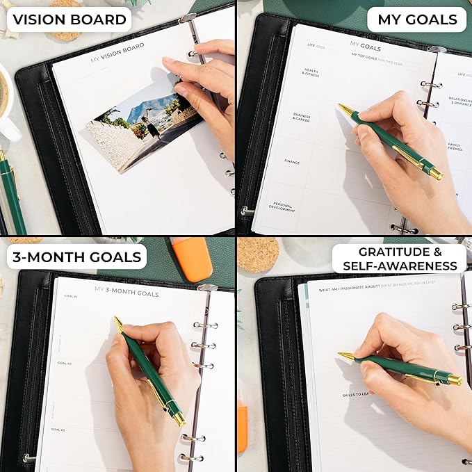 Clever Fox Weekly Planner Binder Refills – 12-Month Planner Page Refill Set - Planner for Time Management & Weekly Tasks – Work & Life Organizer with To Do List – Undated A5 Pages