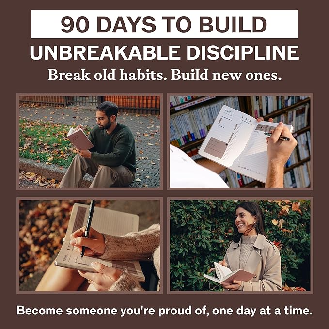 Undated Daily Planner | 90 Day Daily & Weekly Productivity Journal with Hourly Schedule, To Do List, Goal Tracker & Habit Tracker | ADHD Planner for Men & Women | Hardcover Agenda