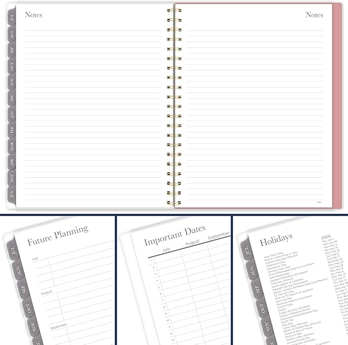 Mead Planner 2026-2027 Weekly & Monthly Academic 15-Month April-June, 8-1/2" x 11", Flower Patch (1804-905A)