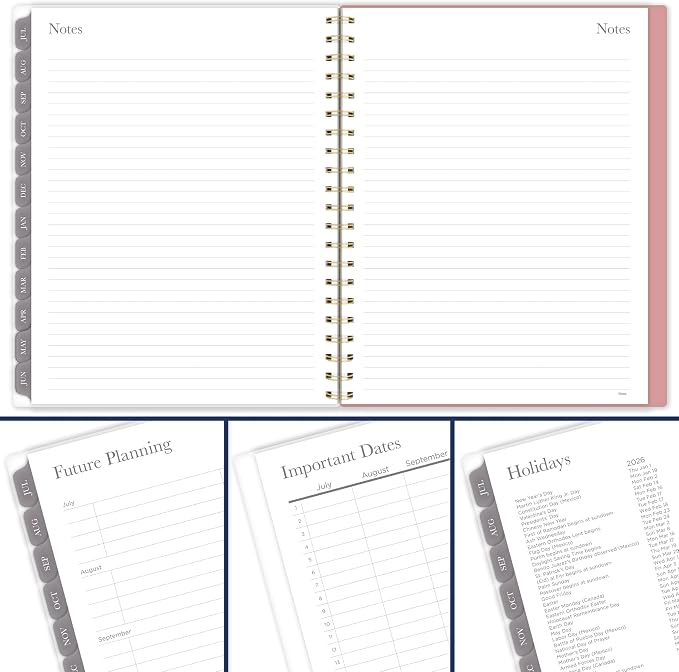 Mead Planner 2026-2027 Weekly & Monthly Academic 15-Month April-June, 8-1/2" x 11", Flower Patch (1804-905A)