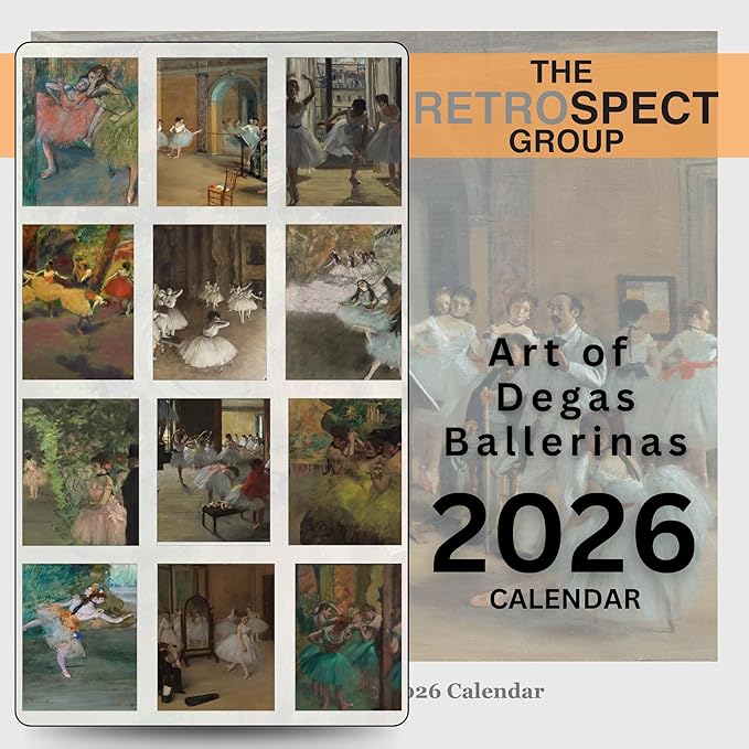 Degas Ballerina’s- 2026 Wall Calendar 12” x 12”- Master Impressionist Artist in Pastel and Oil- Printed on FSC Certified Cardstock Paper- Monthly Organizer for Home and Office