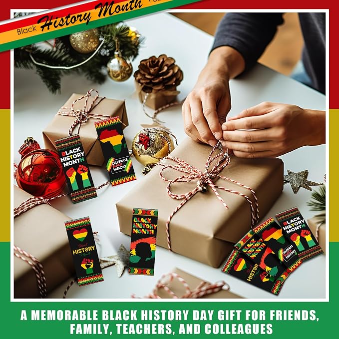 ReliThick 72 Pcs Magnetic Juneteenth Bookmarks 2.95 inch Magnetic Black History Page Markers Page Clips Juneteenth Black History Month Party Decorations Africa American Celebration Gifts