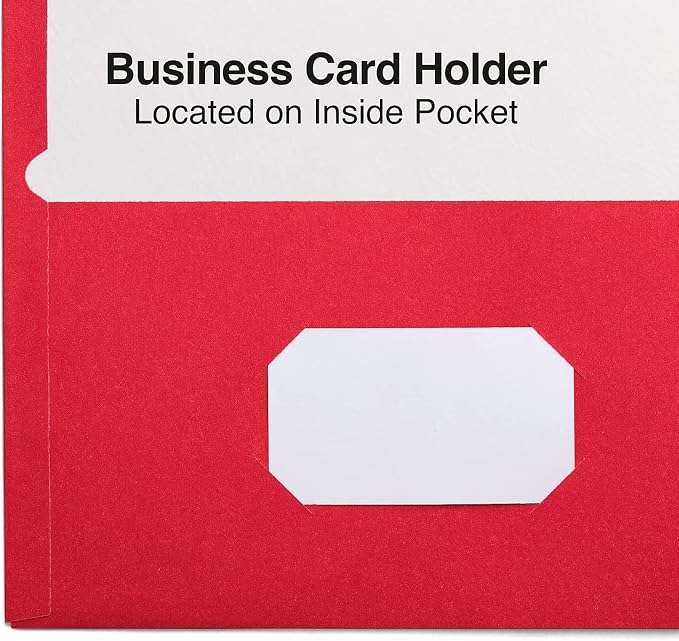 Staples Smooth 2-Pocket Paper Folders, Letter Size, Red, 25-Pack, Durable Folders for School & Office