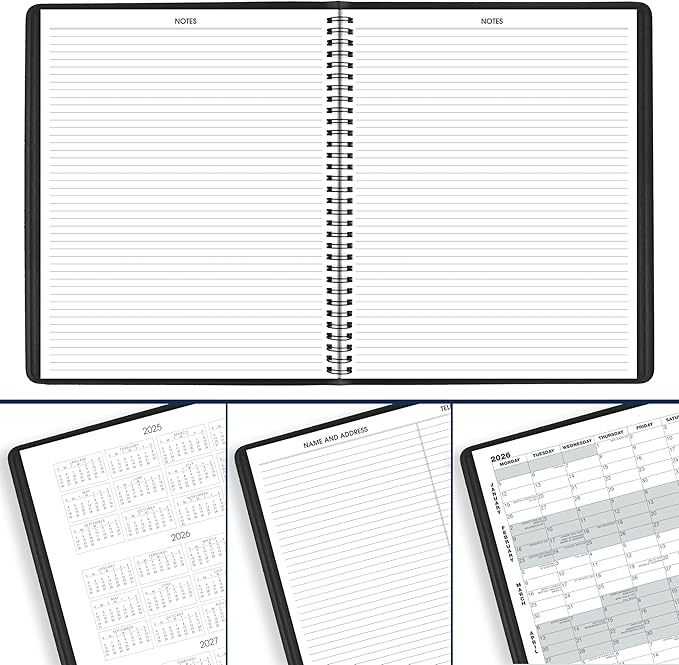 AT-A-GLANCE 2026 Planner, Monthly, 15-Month, 9" x 11", Large, Black (702600526)