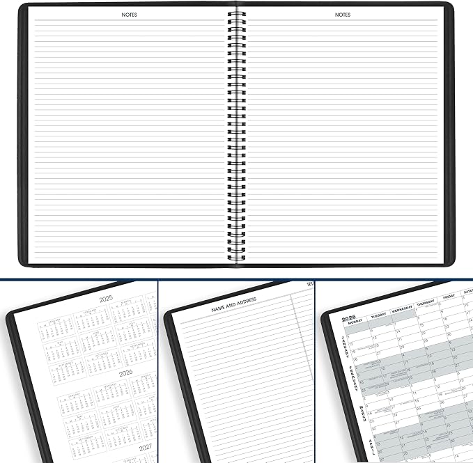 AT-A-GLANCE 2026 Planner, Monthly, 15-Month, 9" x 11", Large, Black (702600526)
