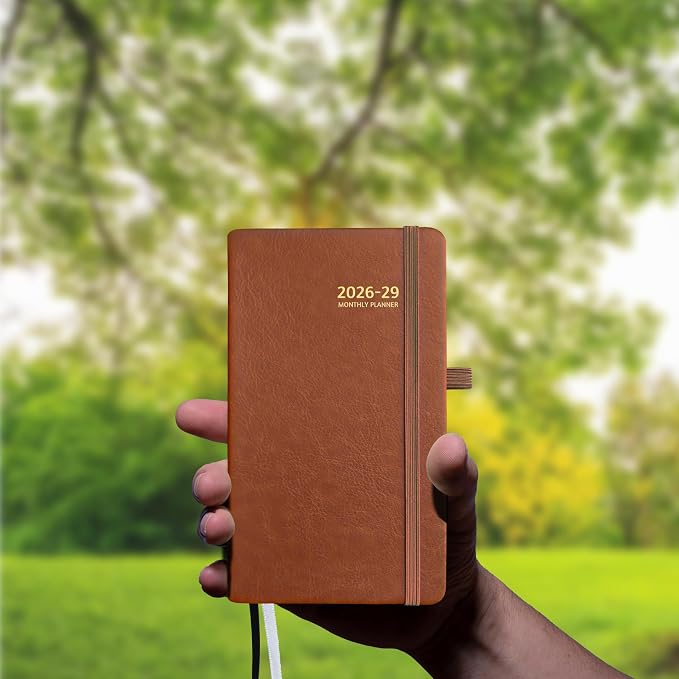 2026-2029 Pocket Monthly Planner, 3 Year Calendar 2026-2029, 6.2’’ x 3.6’’ x 0.67’’, Small Calendar 2026, 36 Months from Jul 2026 - Jun 2029, Hardcover, Back Pocket, Thick Paper, Lightweight to carry