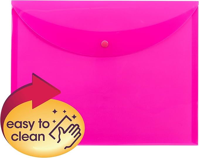 Smead Project Envelope, Snap Closure, Top Load, Letter Size (10, Pink)
