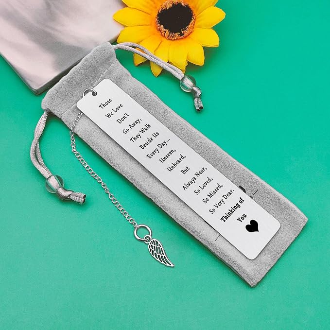 Memorial Gift Bookmark Sympathy Gift for Loss of Dad Mom in Memory of Husband Wife Daughter Grandpa Grandma Remembrance Bereavement Condolence Gift for Friend Sister Coworker Condolence Gifts