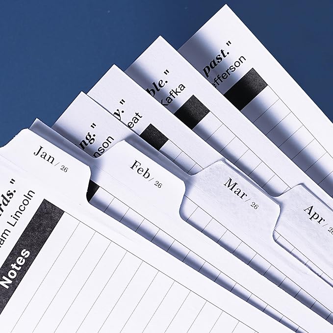 2026-2030 Monthly Planner/Calendar - Jan 2026 - Dec 2030, 5 Year Planner with Tabs & Celebrity Quotes, 9" x 11", 60 Monthly Calendar 2026-2030, Two-Side Pocket, Suitable for Long-Term Planning - Blue