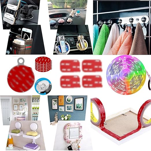 3M Double Sided Tape Heavy Duty Mounting Tape Strong Adhesive Tape Waterproof Foam Tape Picture Hanging Strips for LED Strip Light Indoor and Outdoor (0.39in X 10ft)