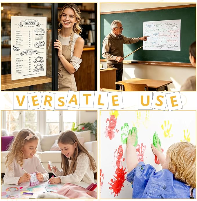 50 Pack White Poster Board, 13.5" x 17.5" Heavy-Weight Blank Poster Board Bulk, Thick Poster Board Paper for School, Classroom Supplies, Display, Art Crafts, Drawing, Presentations, Science Projects