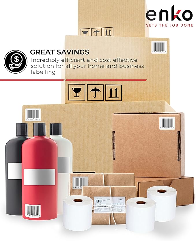 enKo (24 Rolls, 33,000 Labels) 3 x 1 inches Direct Thermal Labels for FBA Stickers, FNSKU Labels for Zebra Thermal Printers