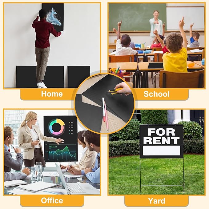 Kathfly 6 Pack Large Black Foam Boards 30 x 40 x 3/16" Thick Acid Free Foam Core Board Double Sided Rigid Poster Foamboard for Art Craft Projects Presentation Signage Painting Wedding School Display